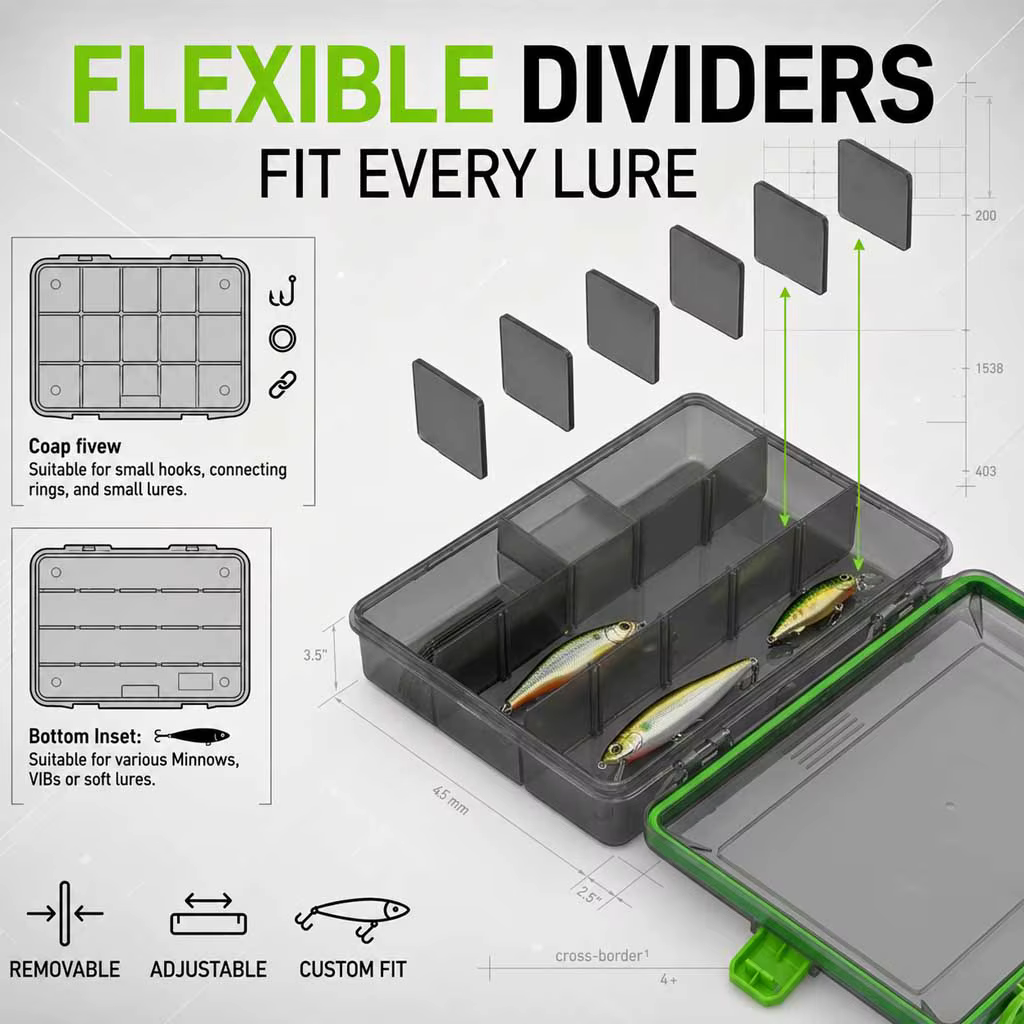 Caja de Pesca Samolla Impermeable – Organizador de Aparejos - imagen 5