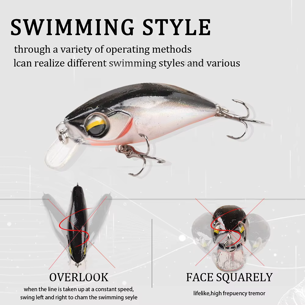 Crankbait Minnow 5cm hundido – Lubina Lucio - imagen 5