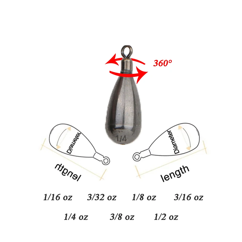 Pack de plomos en forma de lágrima