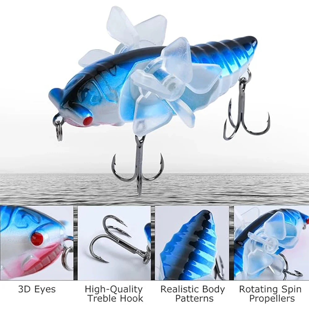 Goture Crankbait imitación insecto – Señuelo duro para lucio y lubina - imagen 4