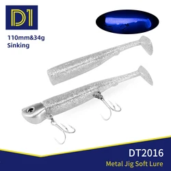 DT Señuelo de silicona con jig head para lubina y lucio