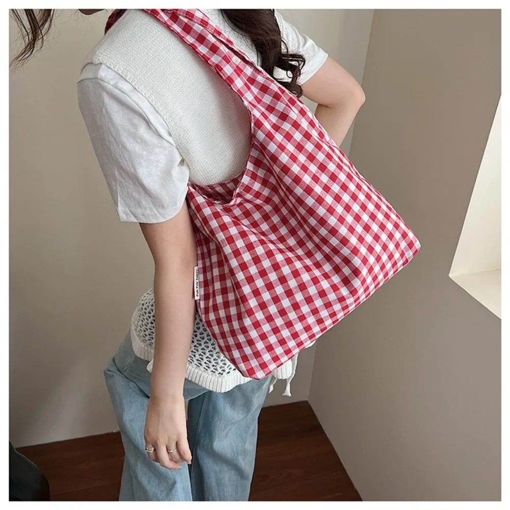 Bolso vintage a cuadros para mujer, gran capacidad y bandolera - imagen 3