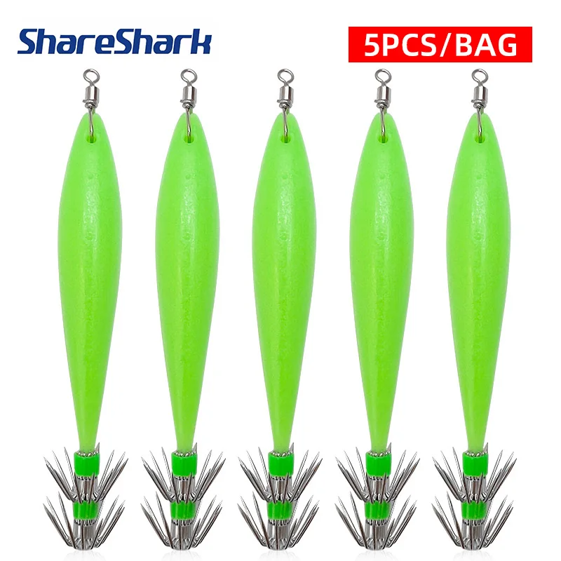 Anzuelo calamar brillante ShareShark – plantilla pulpo para señuelos