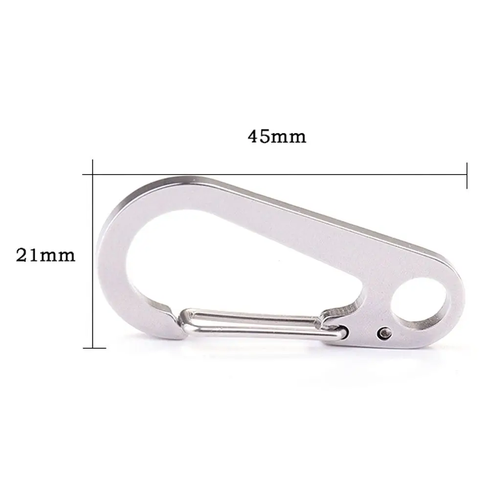 Mosquetón en D de acero inoxidable para pesca: llavero y cuerda - imagen 5
