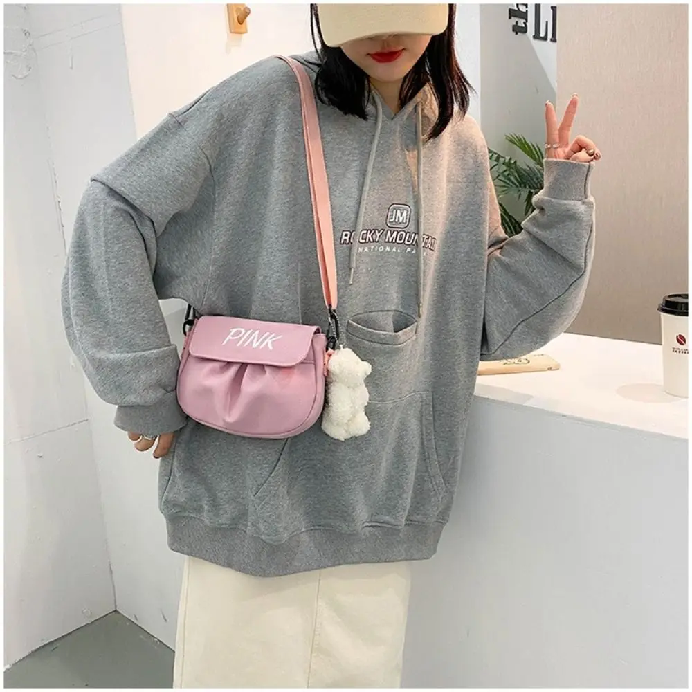 Bolso bandolera de lona con letras moderno, mensajero cuadrado - imagen 2