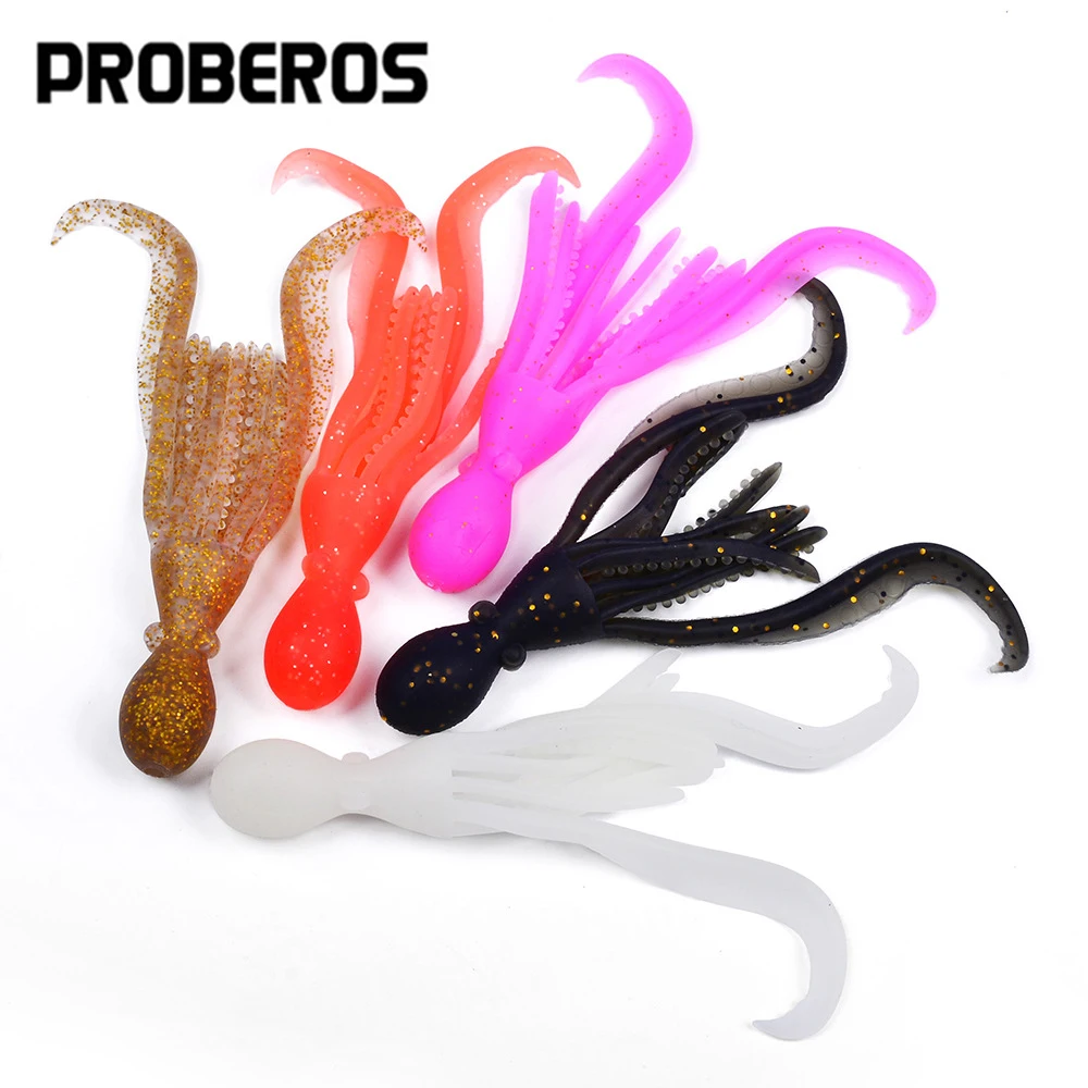 Señuelo pulpo jigging lento — vinilo calamar pesca agua salada - imagen 4