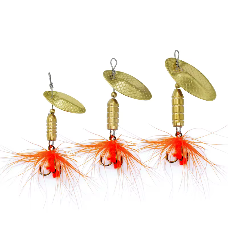 Cucharas Giratorias Triple con Anzuelo – 4 Señuelos Artificiales - imagen 4