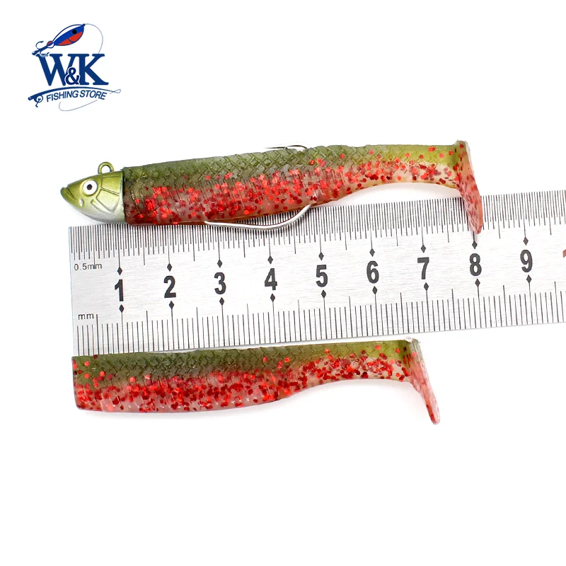 Vinilo Weedless Minnow Jig Head M07 para lubina y pesca roca - imagen 5