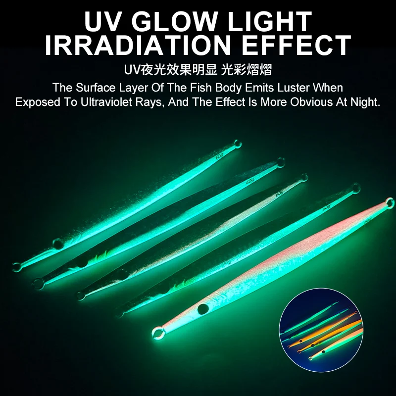 TEASER J5 Jig Head luminoso para jigging en agua salada - imagen 3