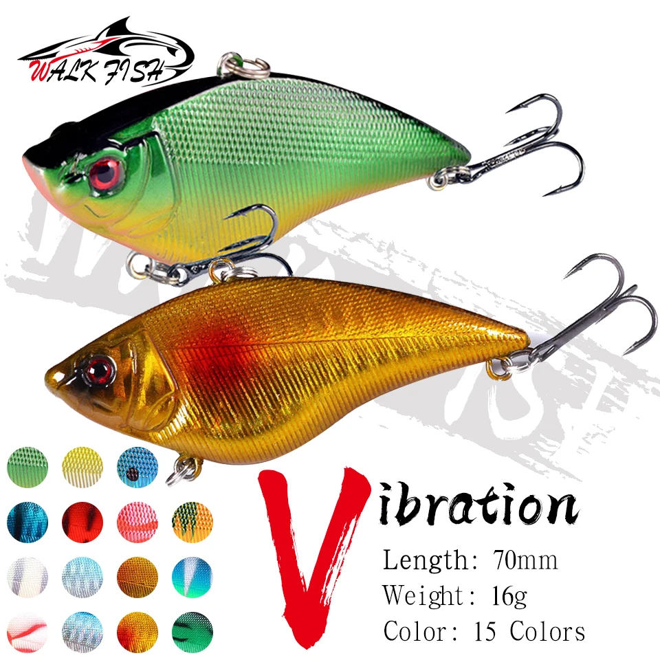 WALK FISH VIB con sonido Crankbait Wobbler de lanzamiento largo - imagen 4
