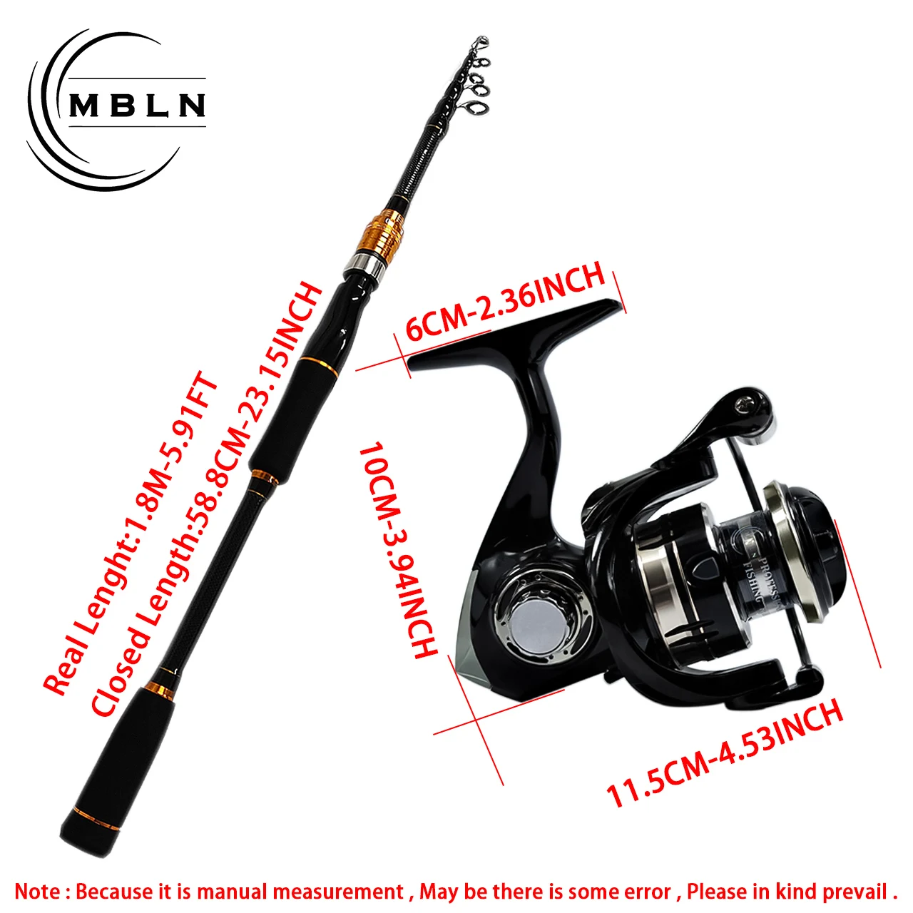 Detalle del equipo incluido para pesca