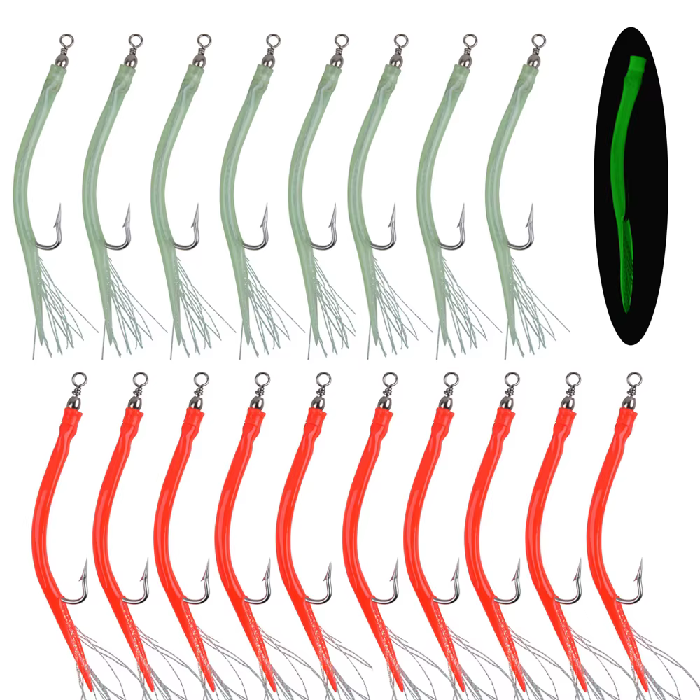 Anzuelos Jig de acero inoxidable – Vástago largo para lubina y grandes especies