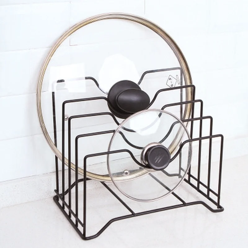 Estante para tapas de ollas – Organizador de cocina compacto - imagen 4
