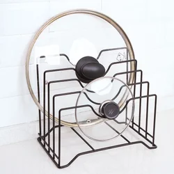 Estante para tapas de ollas – Organizador de cocina compacto