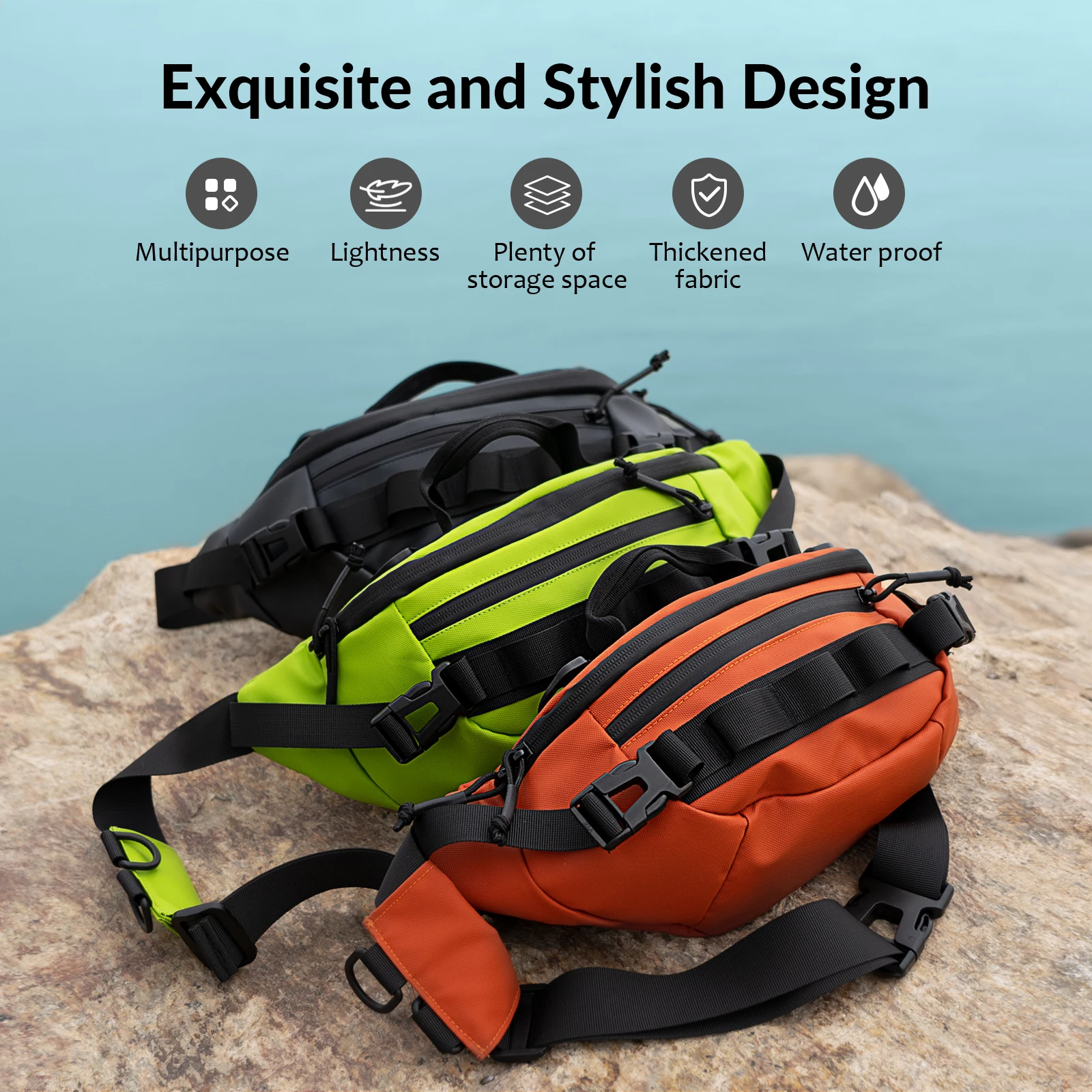 Diseño colorblock naranja