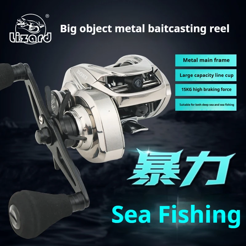Carrete baitcasting BOKI PRO de metal completo para lances largos - imagen 5