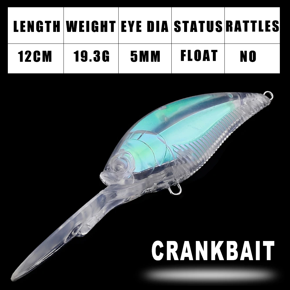 Ejemplo de crankbait pintado y listo para usar