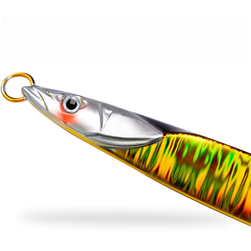 Señuelo jig de plomo largo alcance para pesca en agua salada