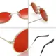 Gafas de sol vintage ovaladas montura pequeña UV400 con gradiente