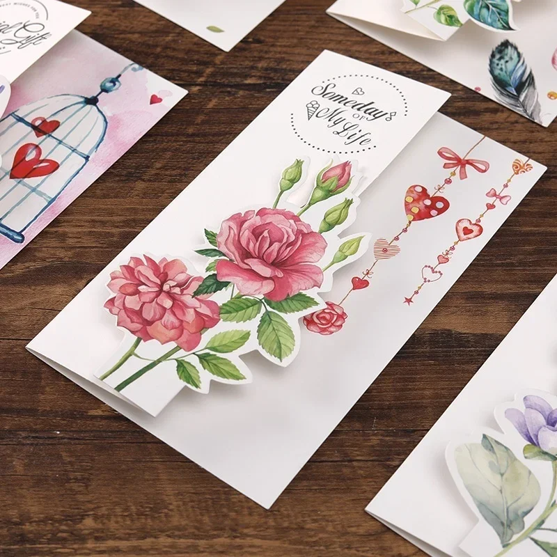 Tarjeta de felicitación navideña creativa con ramo de flores - imagen 2