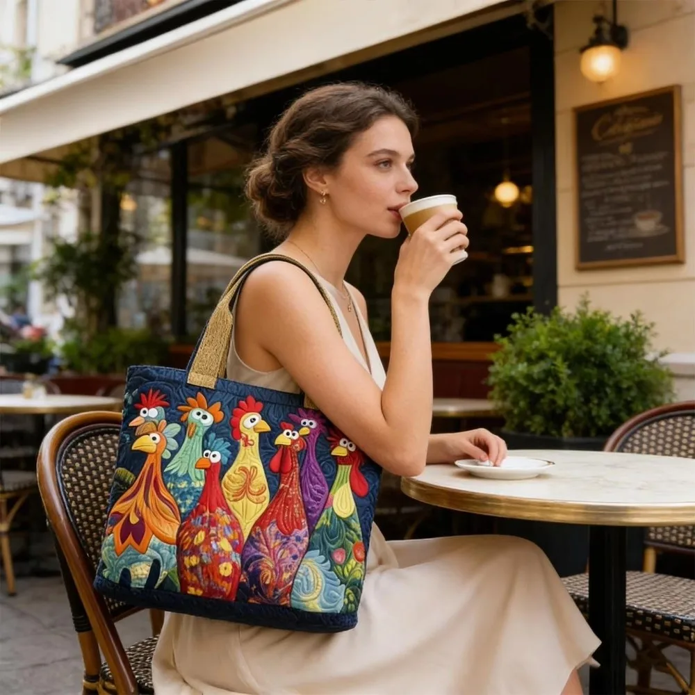 Bolso de mano acolchado vintage ligero con estampados 3D para mujer - imagen 5