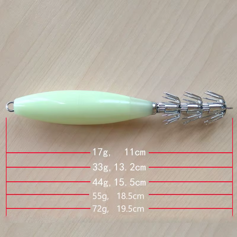 Anzuelos Jig de Calamar Luminosos 17g-72g - imagen 5