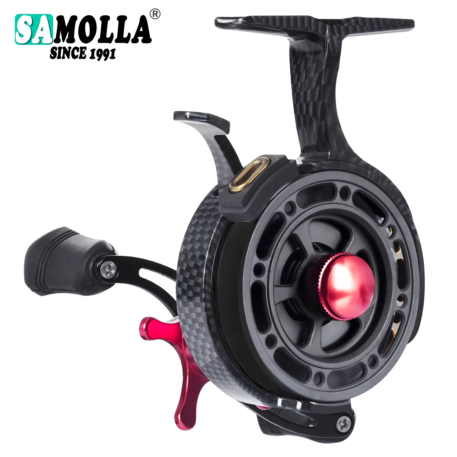 SAMOLLA Carrete de pesca en hielo – Arrastre fiable para aguas frías - imagen 4
