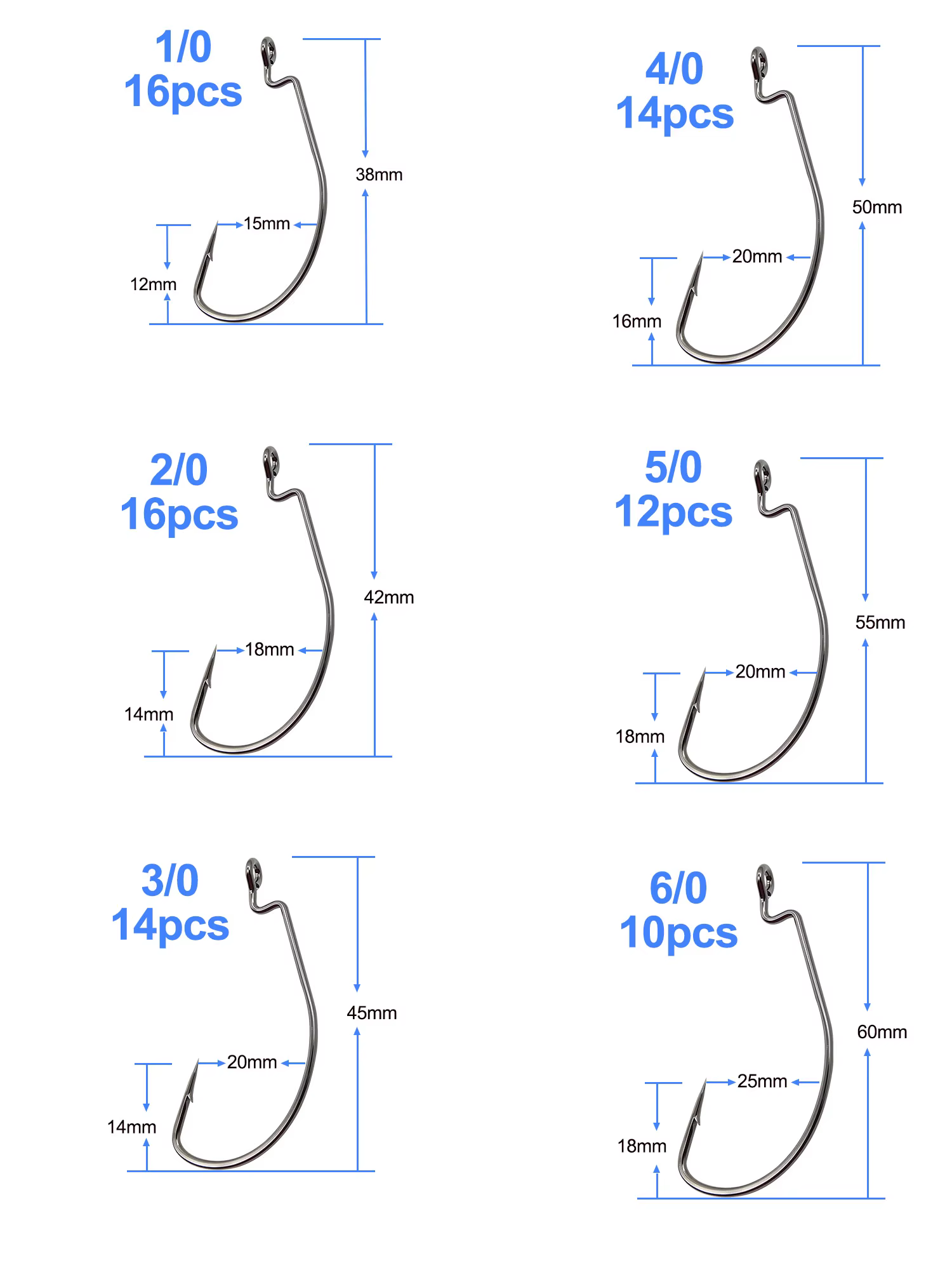 ESFISHING Anzuelo compensado de acero al carbono para lubina grande - imagen 4