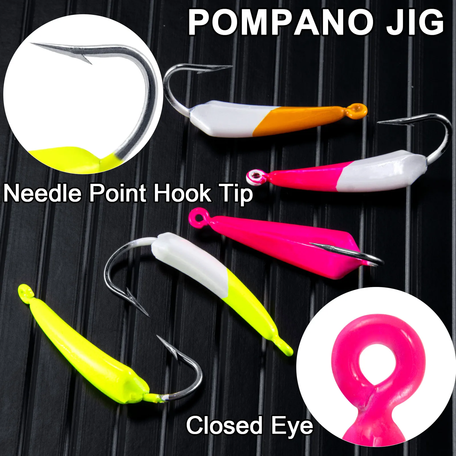 Set de 5 plantillas pompano Dr.Fish para surf casting