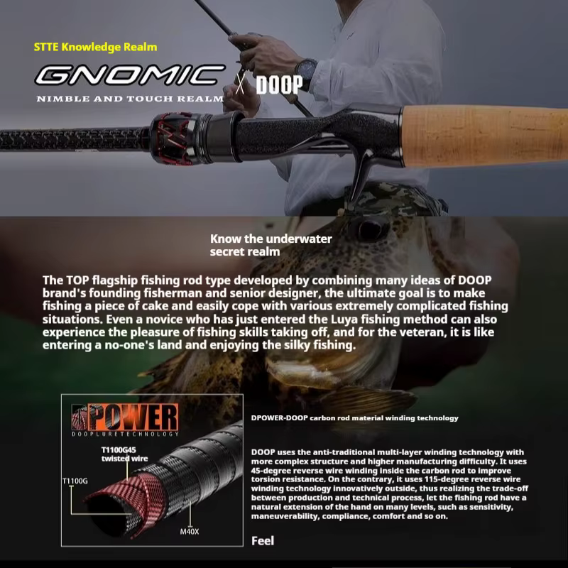 Caña ultraligera Doop Gnomic para lubina – Casting/spinning de alta sensibilidad