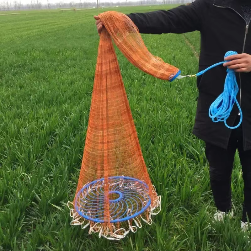 Lawaia Red de pesca con línea de nailon trenzado y anillo azul - imagen 3