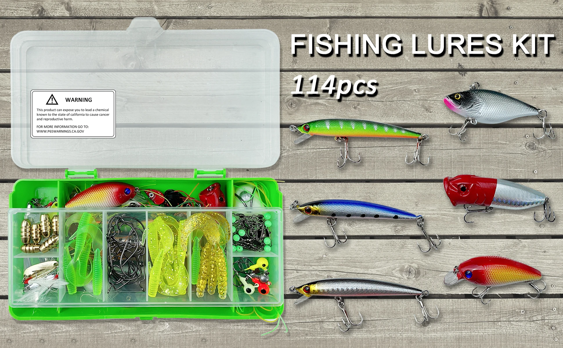 Kit de señuelos FREE FISHER en caja
