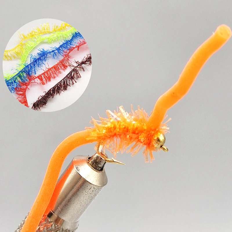 Moscas para trucha Squirmy Wormy Nymph Flies con cabeza de latón - imagen 5