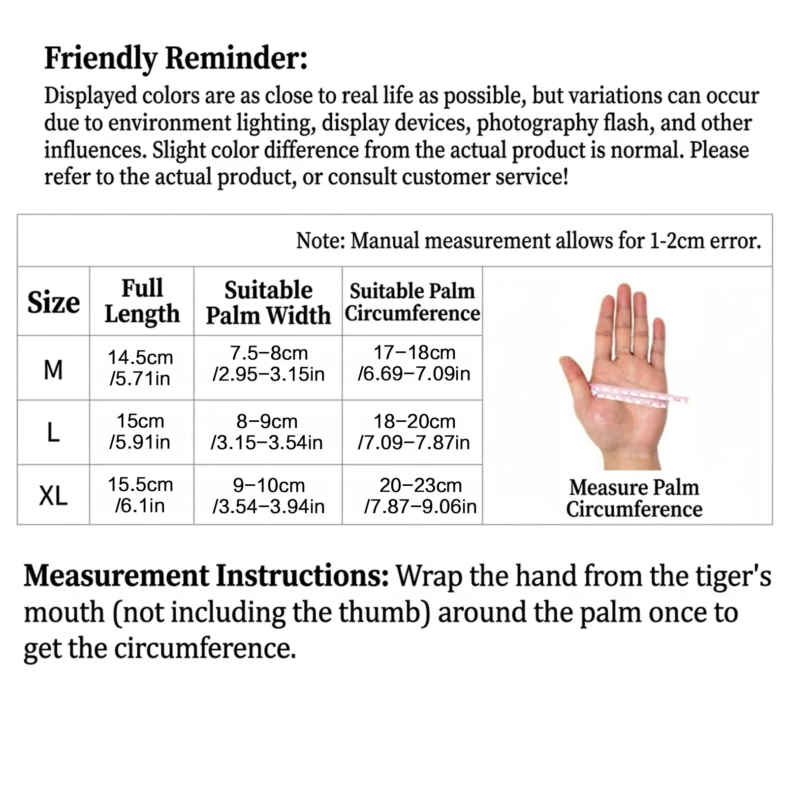 Par de guantes incluido