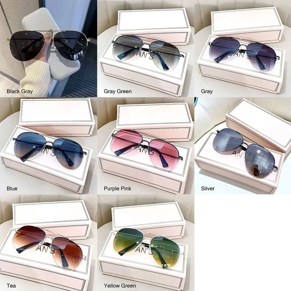 Gafas de sol modernas de marco grande y degradado
