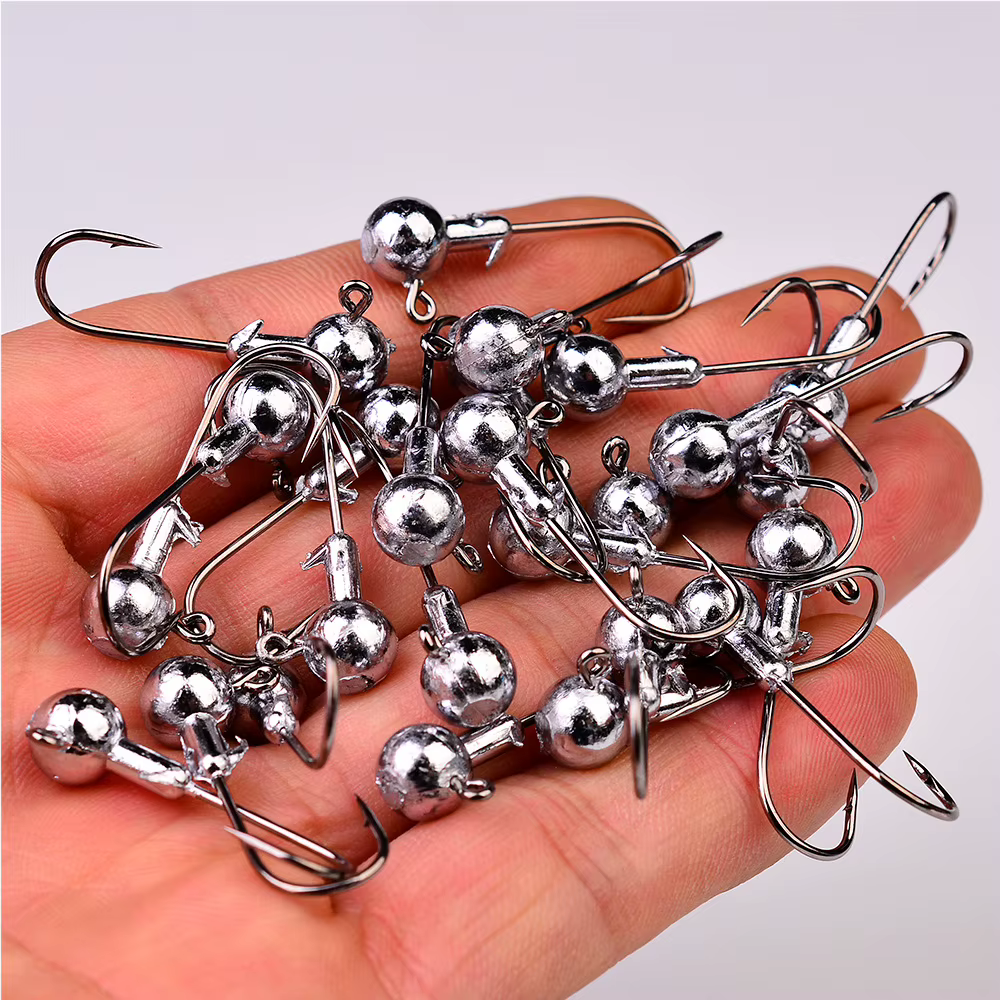 Anzuelos jig head con púas para vinilo – Agua salada - imagen 5