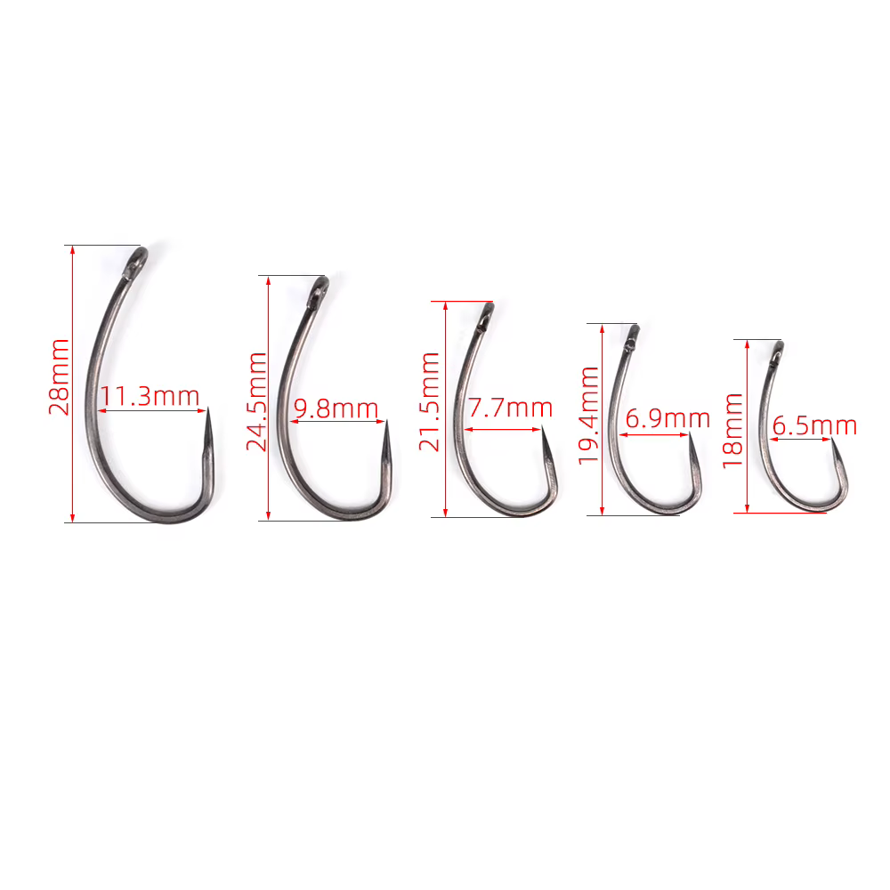 Anzuelo sin púas Hirisi con recubrimiento PTFE – Para carpa - imagen 3