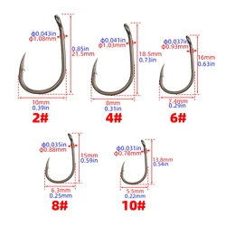 Anzuelo de carpa con barba de acero alto carbono Hirisi ojo de anilla