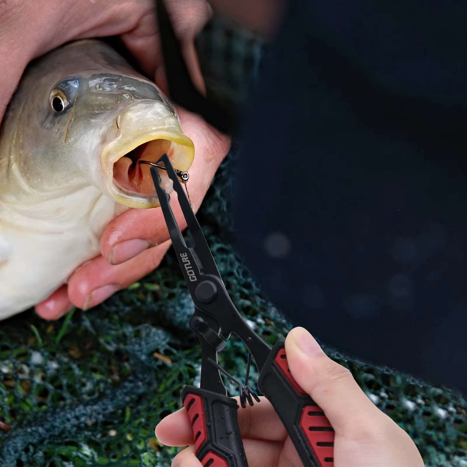 Alicates de pesca Goture multifunción – Acero inoxidable cortacabos - imagen 4