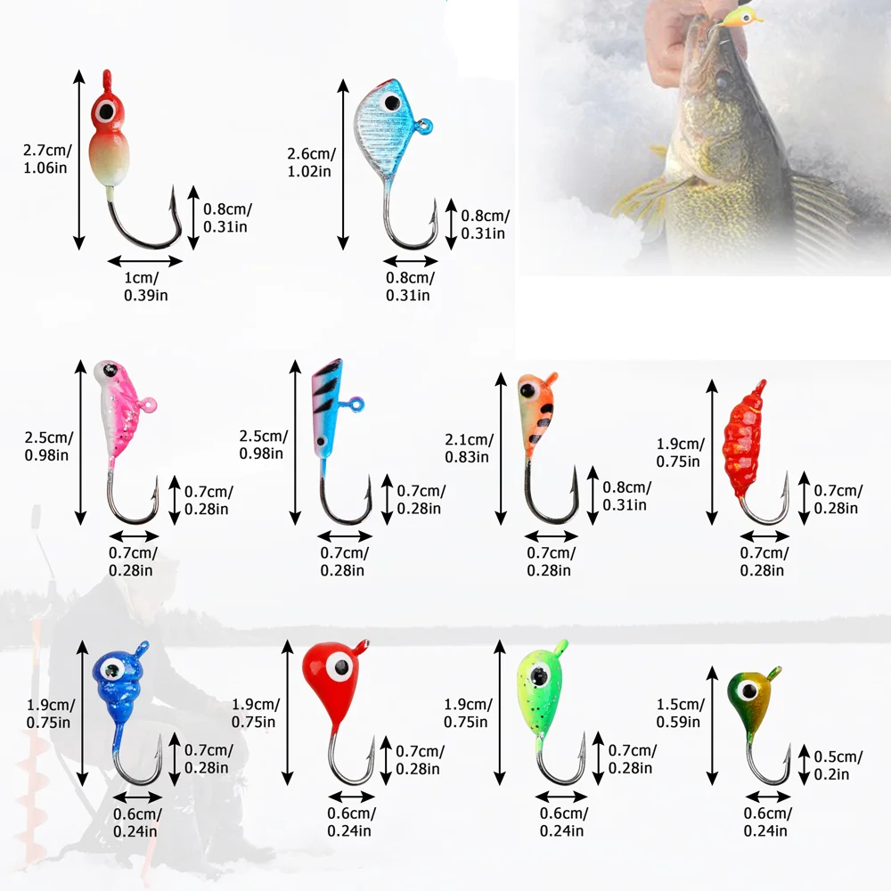 Caña pesca hielo jig head para carpa - imagen 4