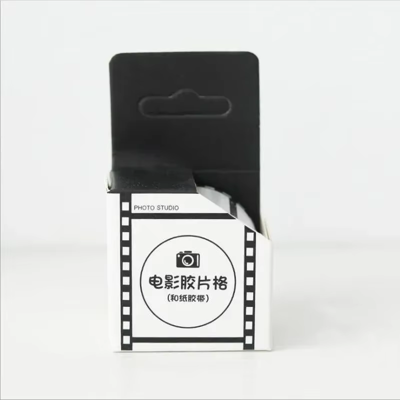 Cinta Washi en blanco y negro para cámara o álbumes de recortes