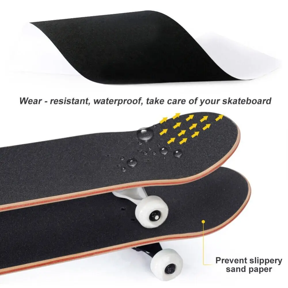 Cinta de agarre para longboard de patinaje, papel de lija para tabla - imagen 3