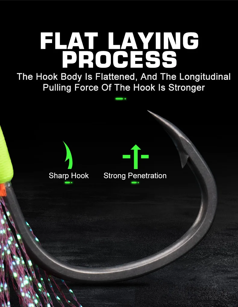 Plumas con efecto UV para atraer al pez
