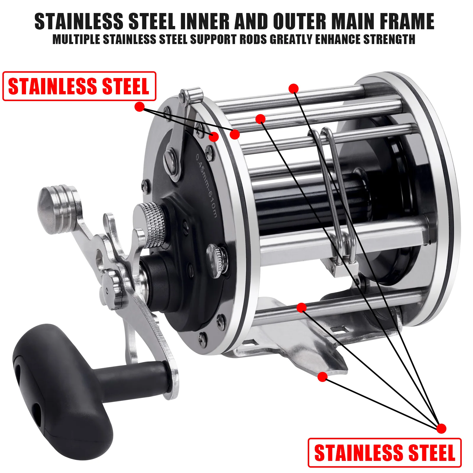 Carrete de pesca trolling profundo para jigging lento y arrastre - imagen 5