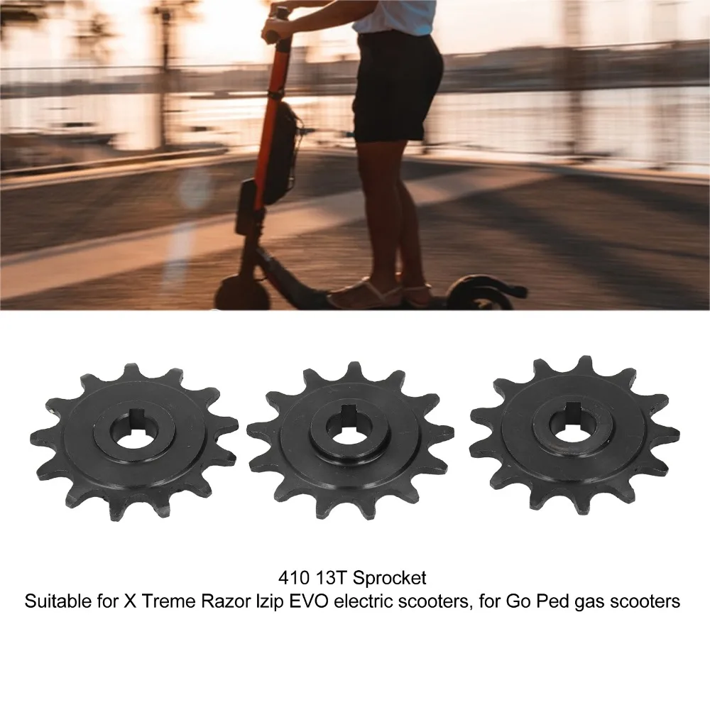Engranaje piñón motor bicicleta eléctrica de acero negro - imagen 3