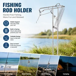 Soporte clavable automático para caña de pesca de acero inoxidable