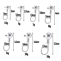 Jig Head plomado con gancho afilado para vinilo Swimbait