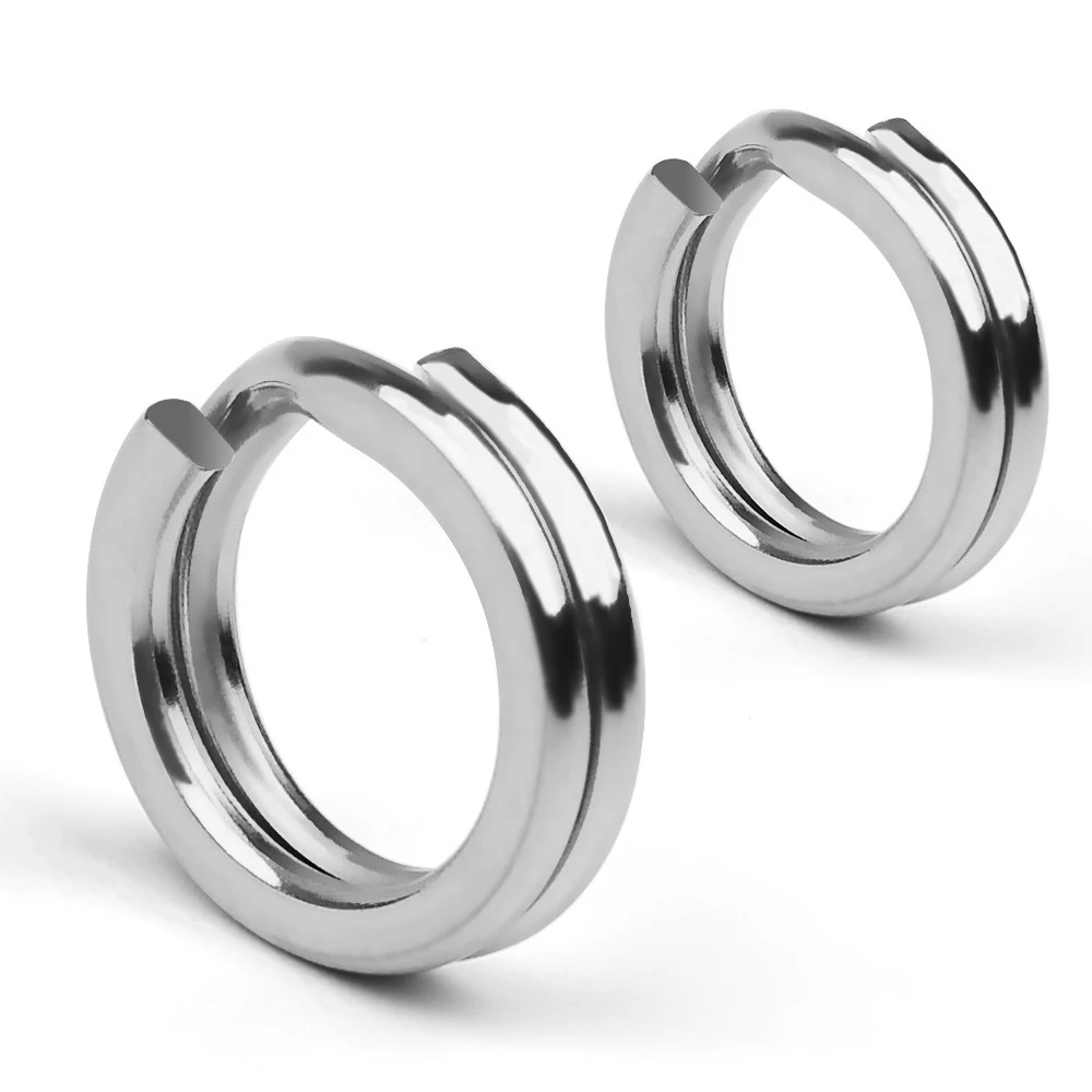 Anillo dividido ovalado de acero inoxidable para anzuelos de carpa - imagen 2