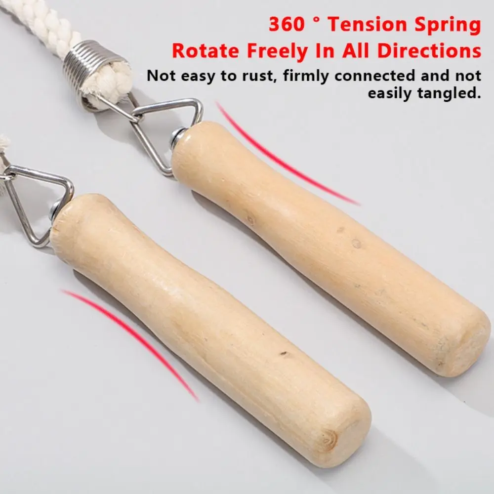 Cuerda de saltar con mango de madera para entrenamientos en grupo - imagen 2