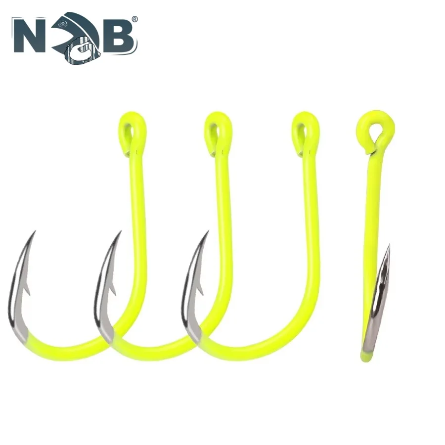 NGB ISEAMA anzuelo de carpa amarillo con púas acero carbono